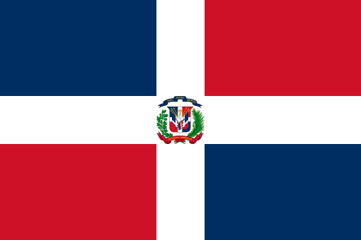 Dominican Republic. 7/10. Neat flag with awesome coat of arms. Blue stands for liberty, white for salvation and red for the blood of heroes. Adopted in 1863, designed by Juan Pablo Duarte. The coat of arms features a shield, branches, the national motto, the bible and spears.
