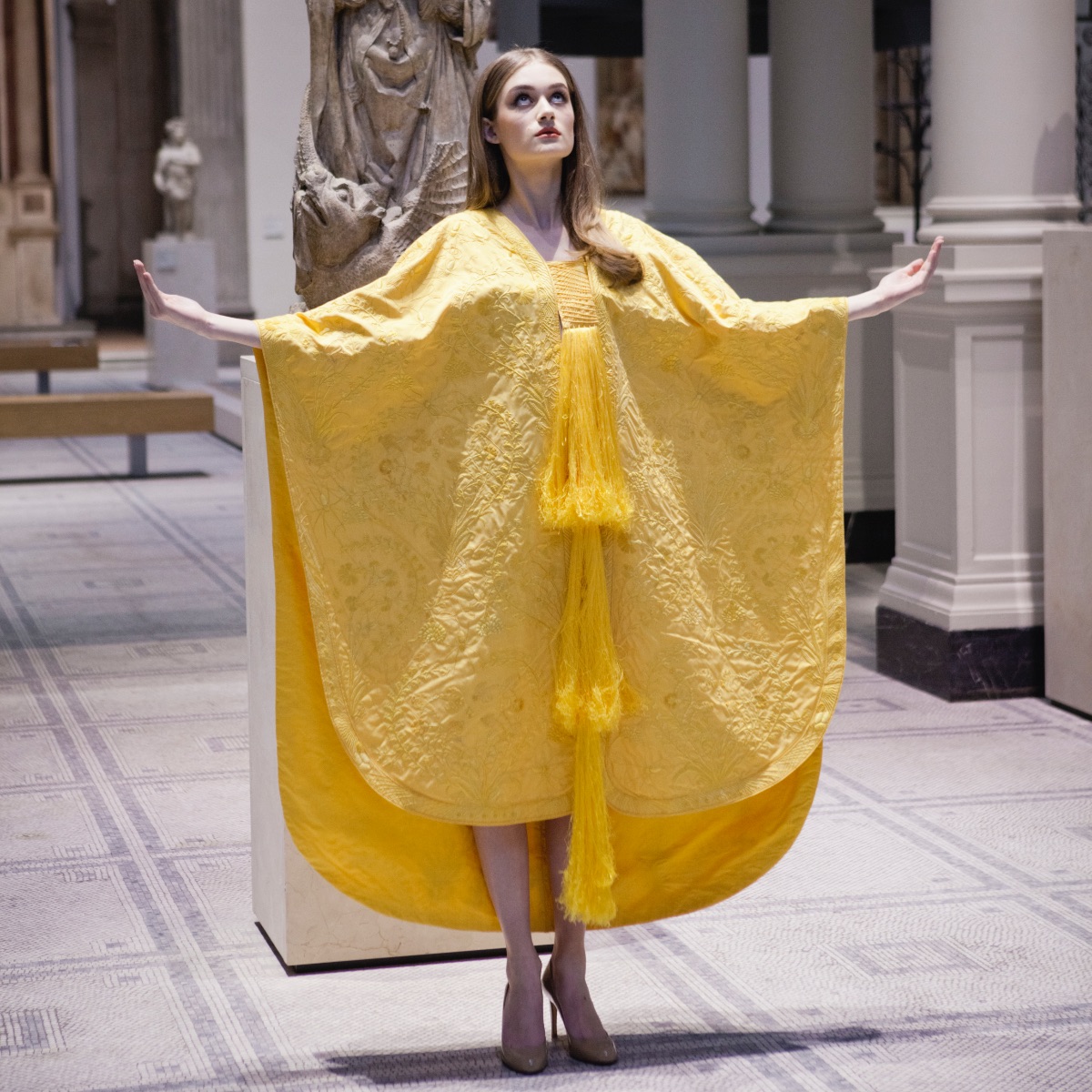 It took three years for this exquisitely brocaded shawl and cape to be ...