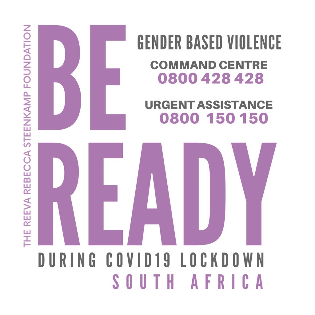A hotline for gender-based violence has been set up for those who feel unsafe in their homes during the #Covid19SA lockdown. Shelters will remain functional. 

The Police have also strengthened the Family Violence, Child Protection and Sexual Offences unit.