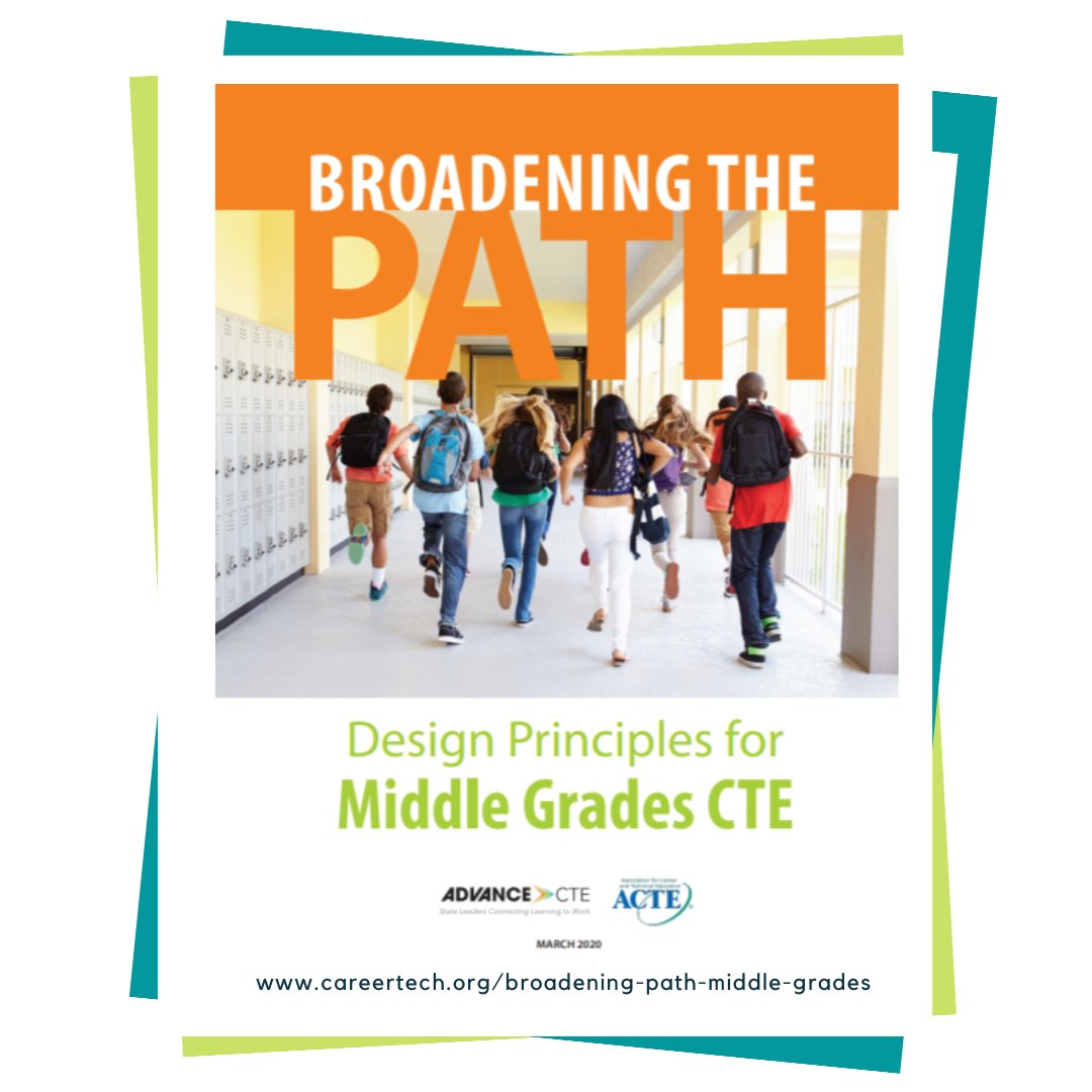 CTEWorks's tweet photo. March is Middle Level Education Month! #MLEM20 New report by @CTEWorks and @actecareertech identify 10 design principles for high-quality #CTE programs in the
middle grades #CTEWorks
https://t.co/GvpjOsrw8A https://t.co/yG3RmDceL7
