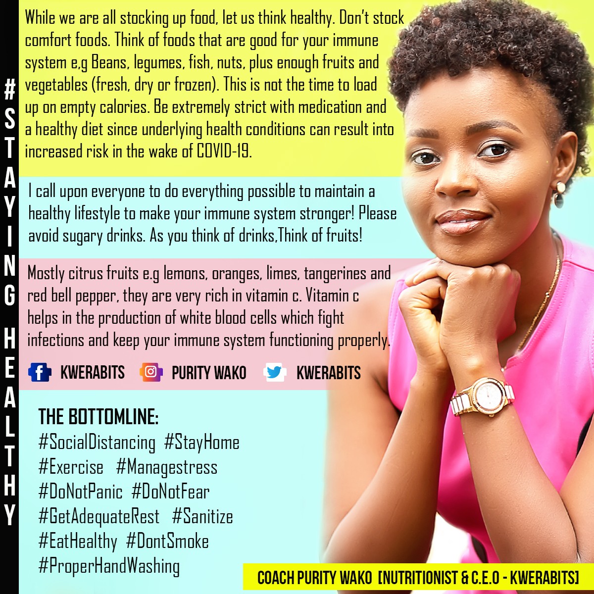 kwerabits's tweet photo. I urge all of us to heed  the guidelines handed down to us by the Ministry of Health and the Government of Uganda.#SocialDistancing #DonotPanic #GetAdequateRest #SocialDistancing #StayHome #Exercise #Puritywako #coachPurity #FightCoronaTogether  #kweraBITS #TrustGod #FightCovid19 https://t.co/mpi4C2v1L2