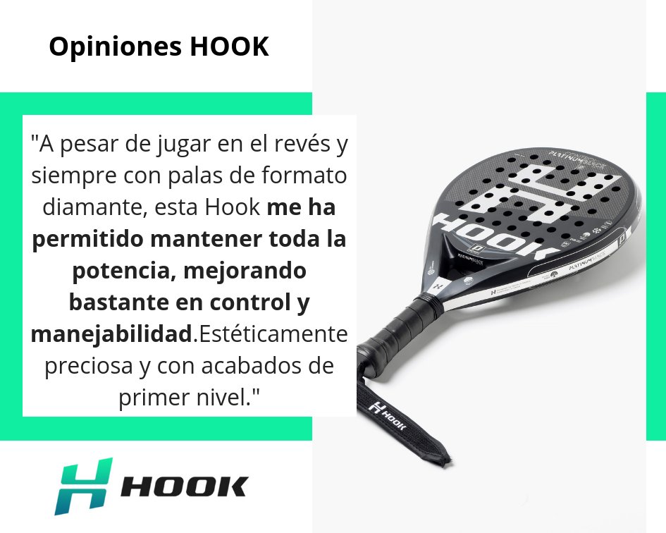 Fantasía Emperador valor Hook Padel on Twitter: "COMENTARIO COMPLETO🖤"Yo tengo la Platinum desde  hace 2 días y no puedo estar más encantado con ella! A pesar de jugar en el  revés y siempre con palas