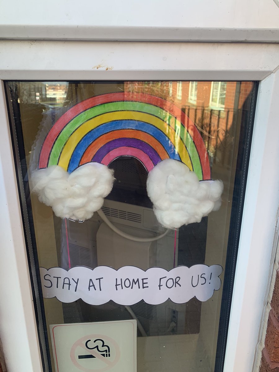 We have put our rainbows up in the care home!🌈 stay safe everyone!