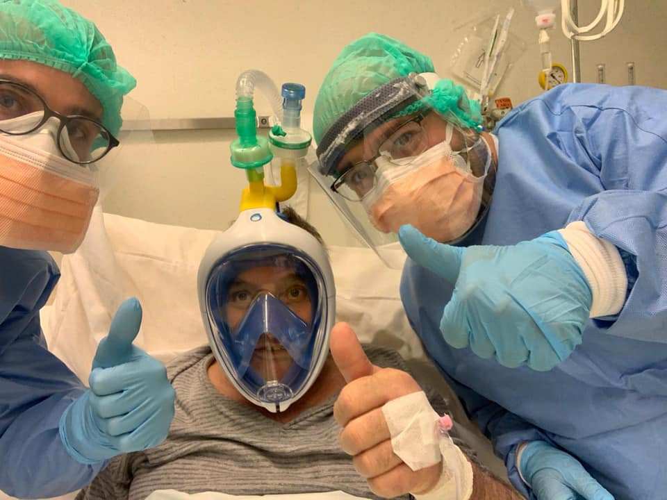 ProfRayWills's tweet photo. Novel solutions for novel corona virus
500 patients in northern Italy breathe thanks to hacked scuba gear
Snorkeling mask becomes non-invasive ventilator with 3D printed part
And for health workers
#FutureSmart #COVID19 solutions!
Check out @ISINNOVA https://t.co/tBaMoMgM2D https://t.co/X4n33eXYQz