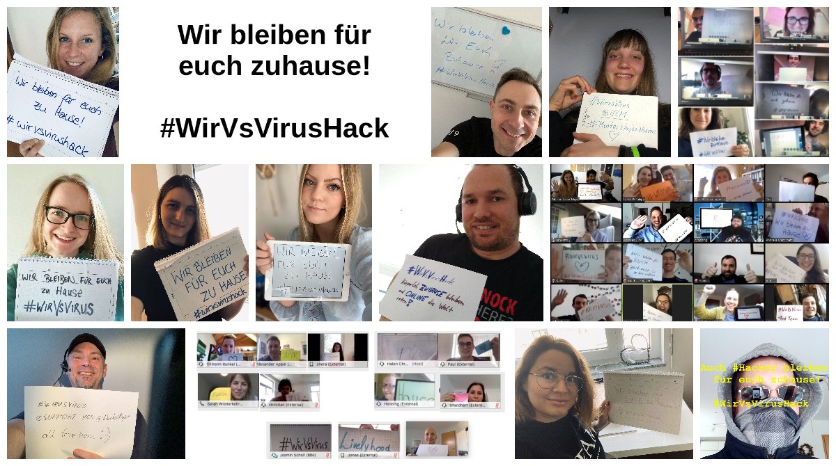 Danke an die vielen IBMer, die am #WirVsVirusHack teilgenommen haben, um #COVID19 zu bekämpfen. #wirbleibenzuhause und schreiben #Code. <a href="/IBMDeutschland/">ℹ️-🅱️ Ⓜ️agazin</a> <a href="/IBMDeveloper/">IBM Developer</a> #IBMCloud #IBM #WirvsVirus #hackathon  #callforcode