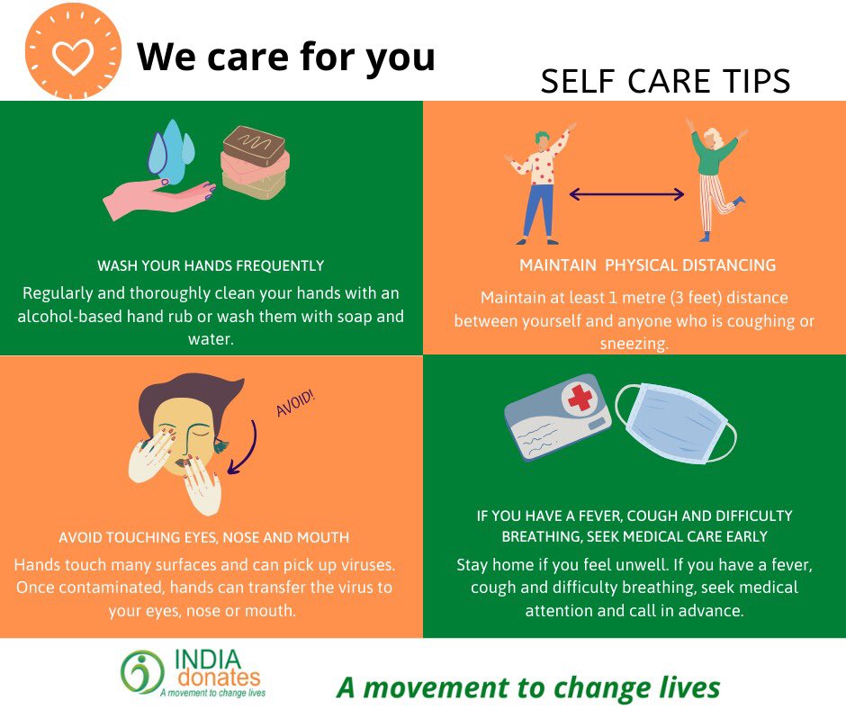 indiadonatesID's tweet photo. WE CARE FOR YOU- A humble reminder to all you, as we are in this mission together to fight COVID-19, it is important that we continue to do our bit every day. Share this with anyone you care.
#COVID19 #INDIAdonates #givingplatform #india https://t.co/YlLcshRLtT