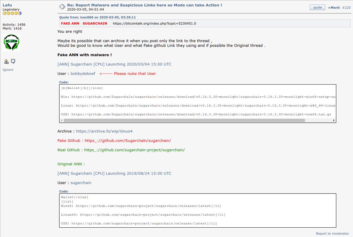 sugarchain_dev's tweet photo. FAKE ANN found and deleted. Thanks Lafu!
https://t.co/tHYTw8GNvs https://t.co/0VUU4hUG8q