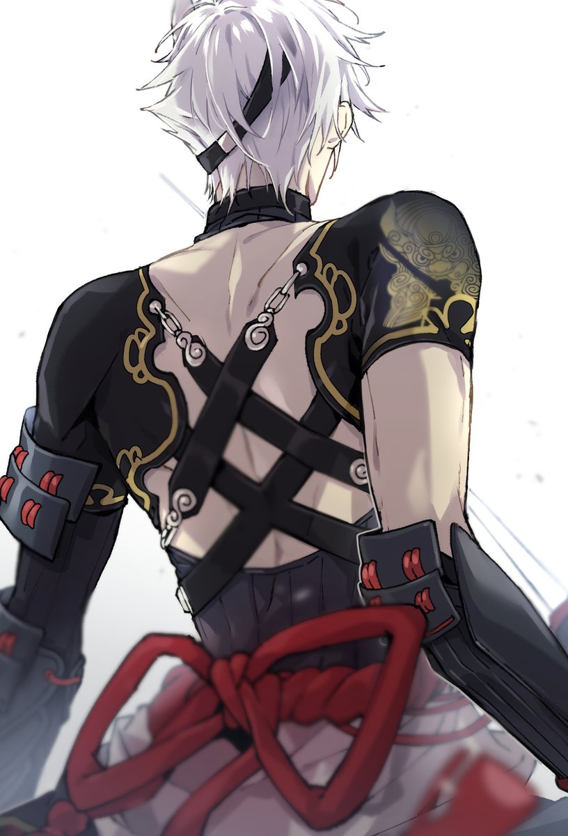 三日月宗近(刀剣乱舞) 「男士の背中に守られたい(˘///˘) 」|こまのイラスト