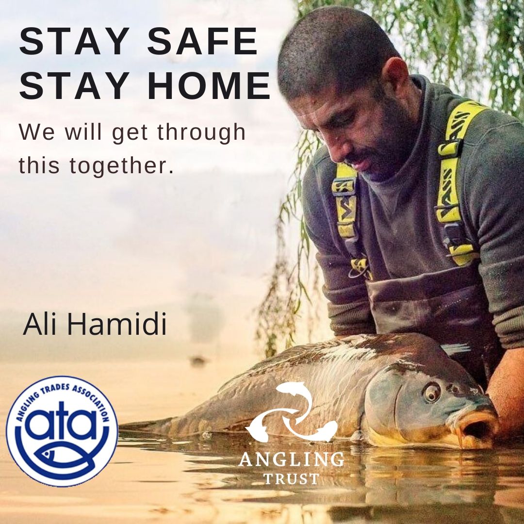 Carp Fishing Legend Ali Hamidi joins our #staysafestayhome campaign. #korda #alihamidi #stayhomesaveslives