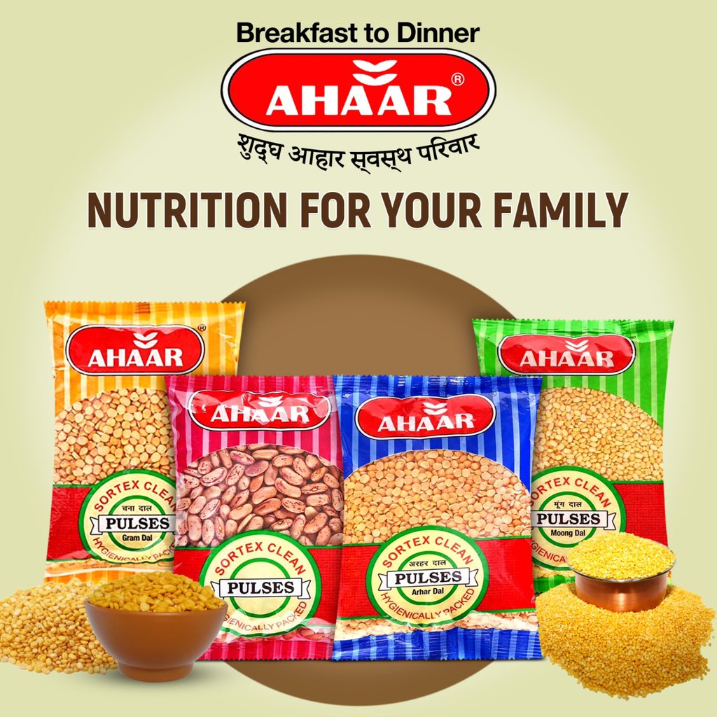 Ahaar_India's tweet photo. Boost up the power of your meals with Ahaar super nutritious and healthy pulses!
Hygienically packed only for you.
#haveyourahaar
#ahaar #pulses #food #lunch #breakfast #dinner #instagramfoodies #foodie #healthy #nutritiousanddelicious https://t.co/irFMQh4evM