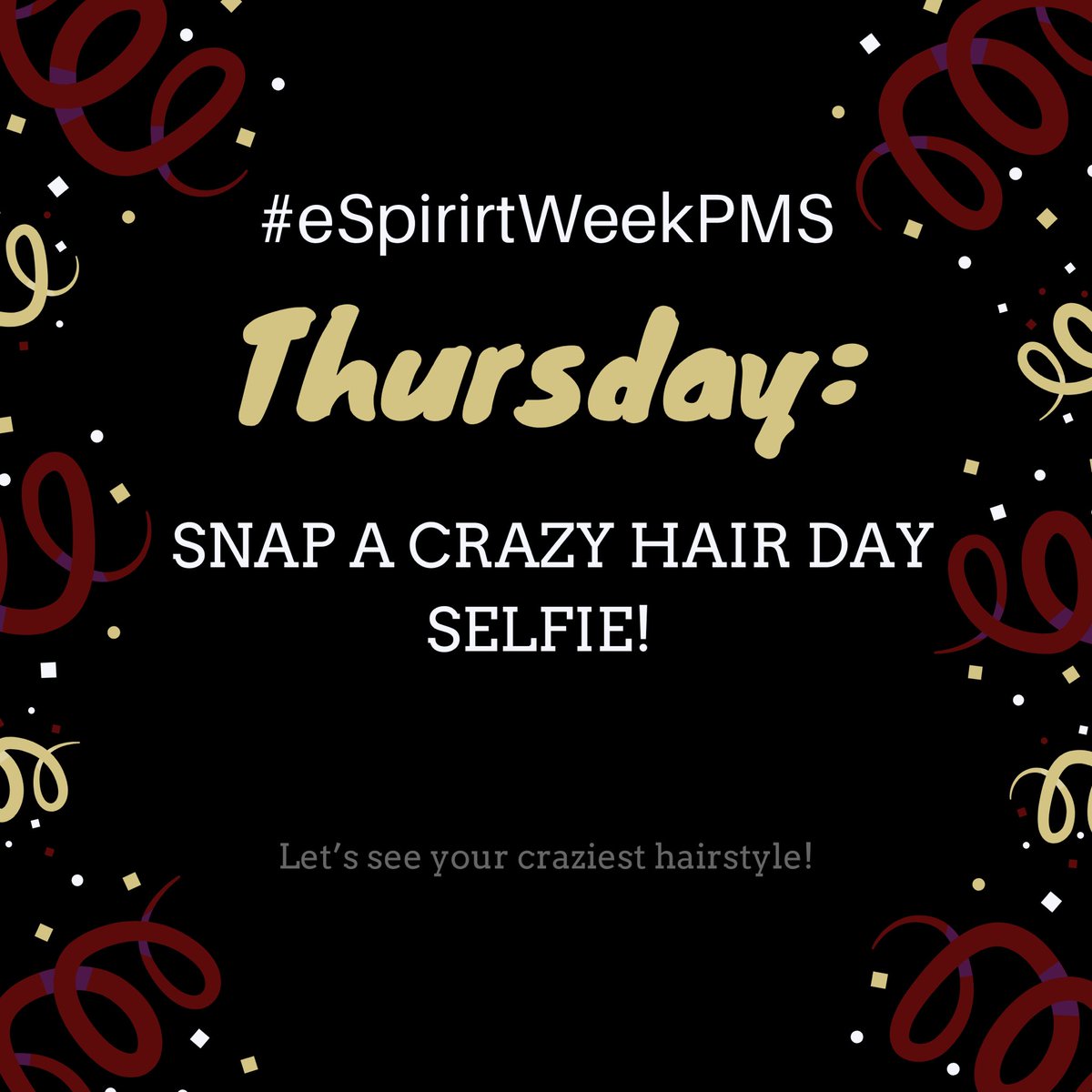 pelion_middle's tweet photo. #eSpiritWeekPMS day four! Show us your craziest hairstyle! #PelionPROWL #1Team https://t.co/h0sp441rrN