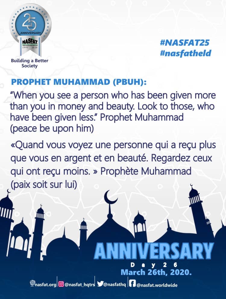 NasfatYouthhq's tweet photo. *NASFAT 25 Years Anniversary Day 26*
*Hadith of the Day*
#NASFAT25
#nasfatheld https://t.co/F3R6DcfqEV