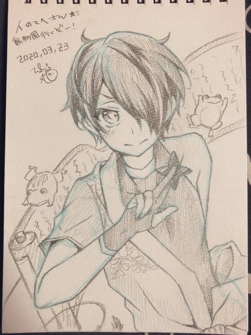 スケブ自慢しちゃいますドン‼️‼️‼️?お2人にワガママリクエストして描いて頂いてしまった……???ンガヮィィ……お宝……ラブ……ありがとうございます…… 