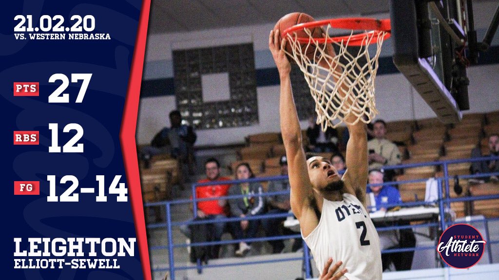 StuAthNetwork's tweet photo. Leighton Elliott-Sewell had a monster 27 point 12 rebound double-double on an efficient 12-14 shooting for Otero Junior College against Western Nebraska. Video ⬇️
#SANRecap https://t.co/H8MG1HZiYc