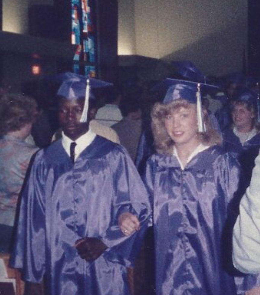 DMoore_Math's tweet photo. Throwback Thursday. Back to my senior year in high school and my high school graduation. #5800Family #HHSVIRTUALSPIRITWEEK https://t.co/qpHCOOJ4v1