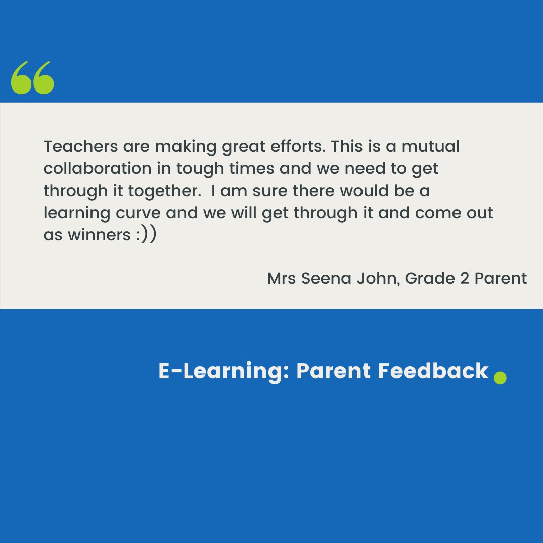 GreenfieldIntS's tweet photo. Concluding the first week of #ELearning with some positive feedback from our parents 😊 Thank you all, it means a lot.
#behappybeGIS #AllForTheLoveOfLearning #ProudlyTaaleem🍎 #InspiringYoungMinds 
#WelcomeBackToLearning
@Taaleem @KHDA @MrJamiePlunkett @Miss_Healy_GIS https://t.co/QEJOUyQzme