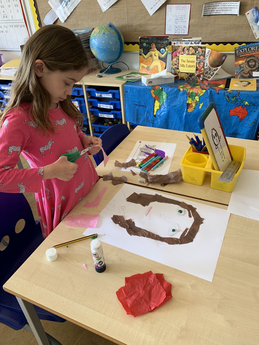 StapleHillPS's tweet photo. #WhatAreYouLearning We are creating a self-portrait today. Finished pieces to come. Can you make your own version through different media? Donโt forget to share your results! ๐๐ฝ https://t.co/yPi1CES7v5