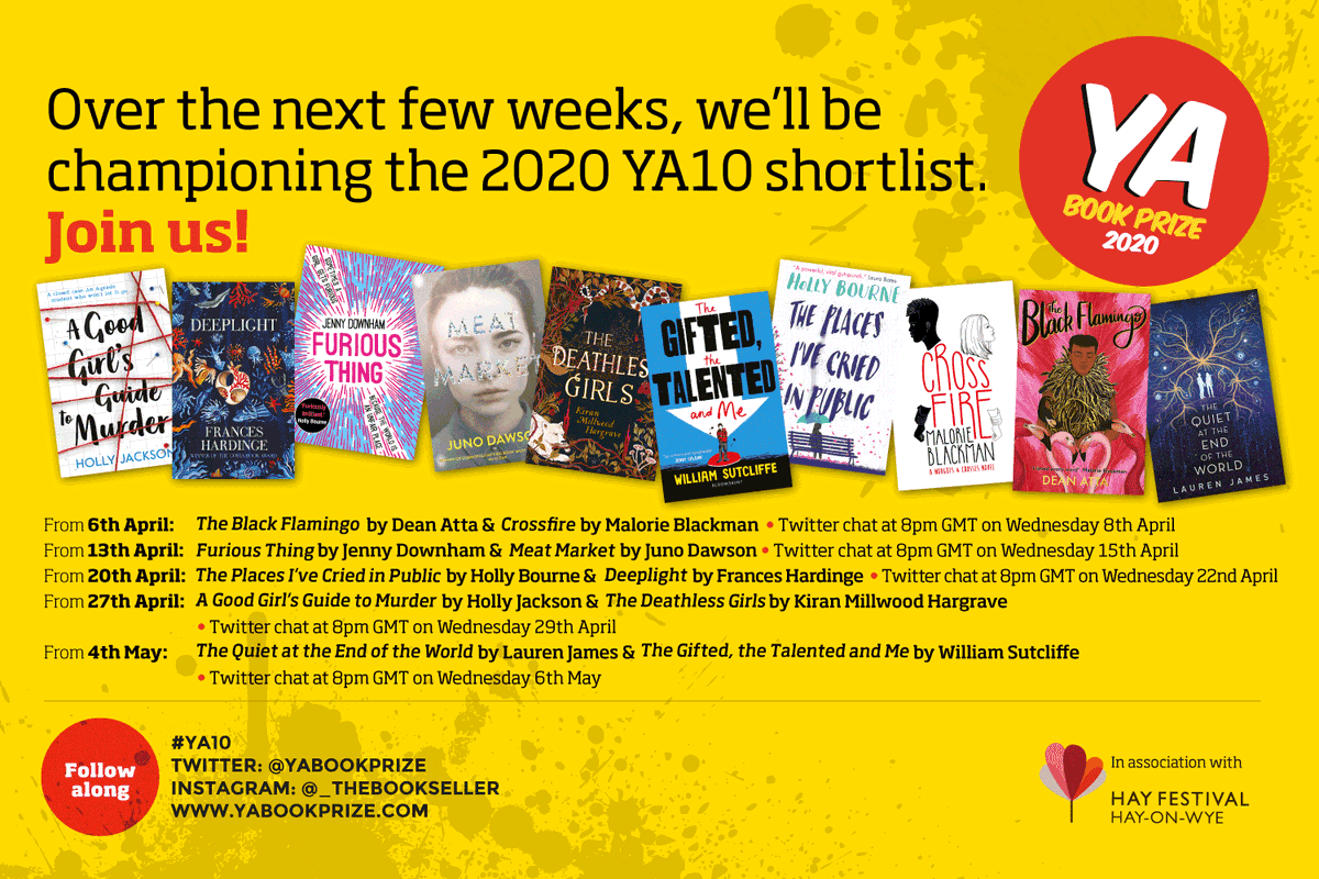 yabookprize's tweet photo. We're excited to champion all the #YA10 books again this year, including Twitter chats with all of the shortlisted authors! Make sure you read along and join in with our championing schedule 🥳📚 https://t.co/vX14YDVOoZ