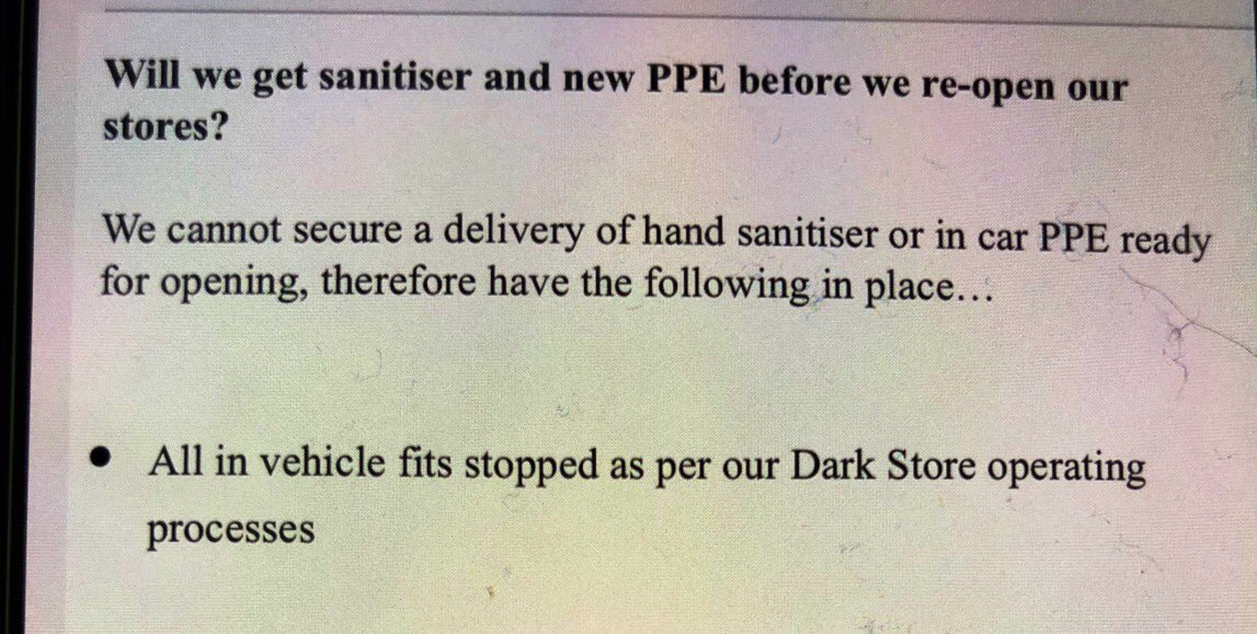 sdroflahuoykcuf's tweet photo. @Jimmickdee @stayinathome4e1 @HSpouce @julijaar @Halfords_uk please see this the staff have no safety equipment or hand sanitizer.  Yet they state they do on there website. https://t.co/YkKeEXwdNW