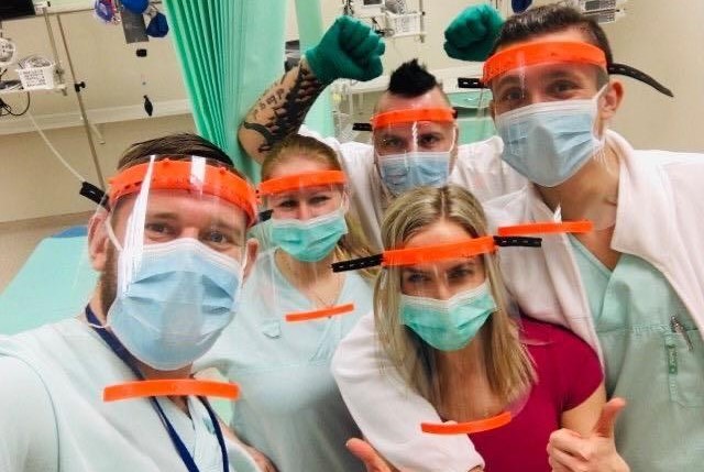 energostack's tweet photo. We are printing face shields for local doctors in V. Mezirici.
@josefprusa  and @Prusa3D are doing an amazing job to fight the COVID19! Do you have a #3dprinter and want to help out? Read all about it here: https://t.co/Vs1dX07Ezy and print your own shields!
photo1,3:@Prusa3D https://t.co/OU1IbZs7OA
