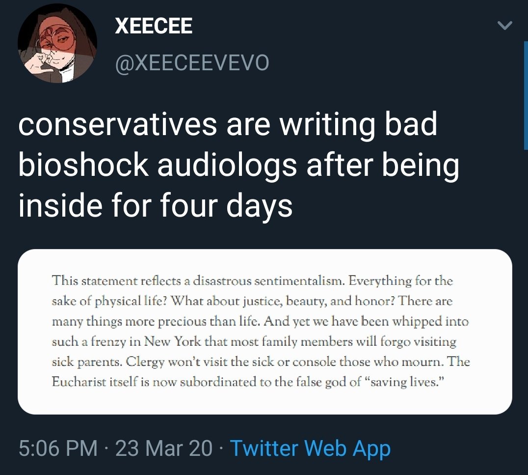 Conservatives write bioshock audiologs tweet