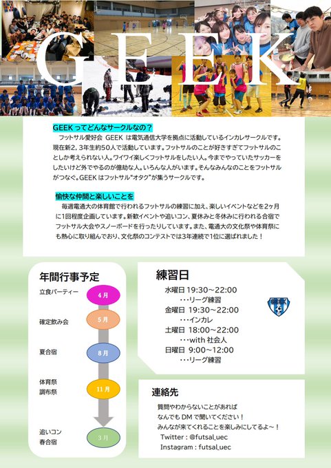 電気通信大学 フットサル愛好会geek Futsal Uec Twilog