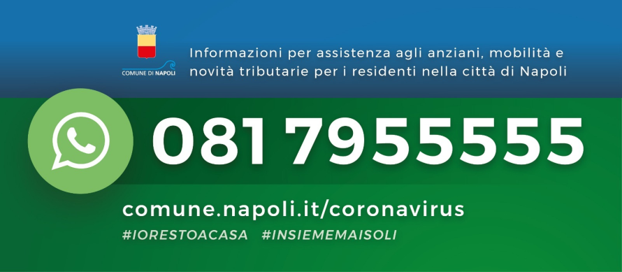 TgrRaiCampania's tweet photo. #Coronavirus, il Comune di Napoli rilancia il servizio per anziani e persone sole: "chiamate il numero 0817955555 per ricevere assistenza". #Insiememaisoli, spesa e farmaci a domicilio per chi non può muoversi.
#IoSeguoTgr 
#Iorestoacasa https://t.co/x9Fy3bpXl8
