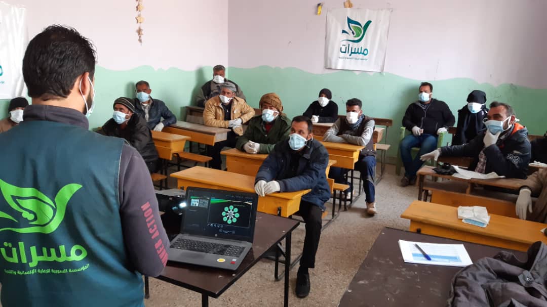 MasrratEst's tweet photo. As part of Food Security an livelihood support program in Syria, Masrrat has trained and guided beneficiaries through the following topics:
Wheat pests
Fungal Diseases
Safe use of pesticides
General Information about the #CORONA virus and ways to prevent it.
#MASRRAT
#SYRİA https://t.co/KxNgZtiyQ2