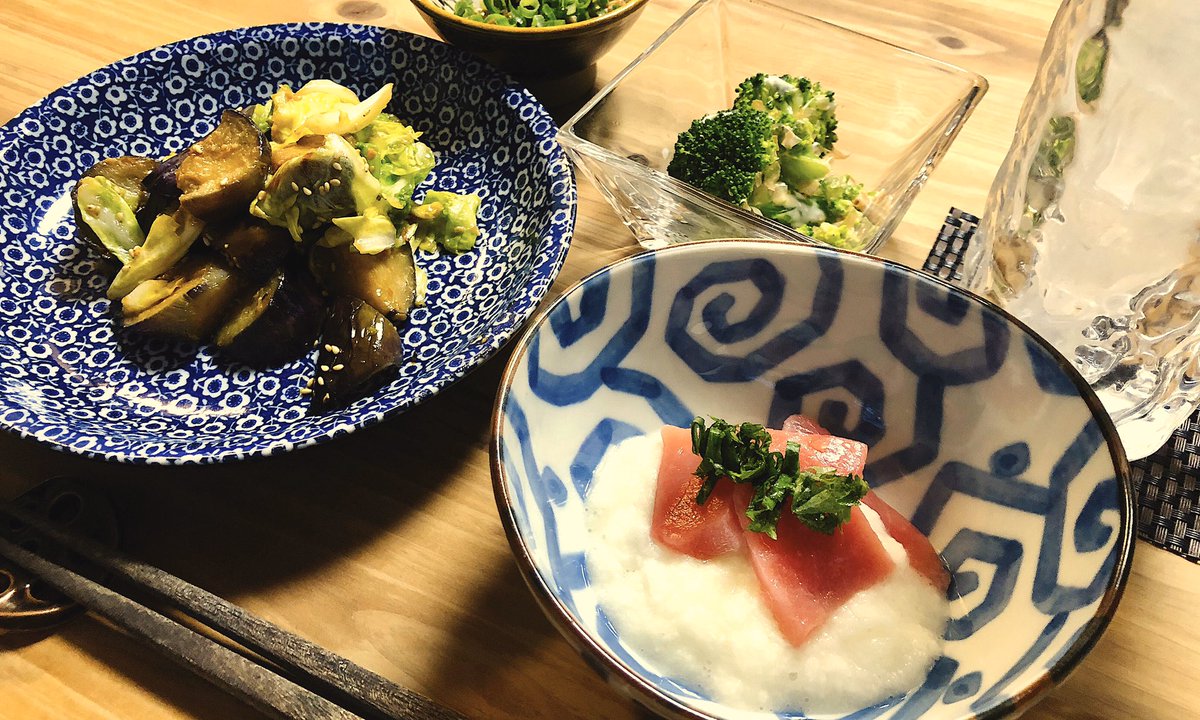 ハイヂ Ar Twitter かじきまぐろの山掛け 切り落とし 茄子と春キャベツの味噌炒め ブロッコリーのおかかマヨ しじみ汁 夕飯 晩酌 献立 某日 ハイヂ Ar Twitter かじきまぐろの山掛け 切り落とし 茄子と春キャベツの味噌炒め ブロッコリーのおかかマヨ しじみ汁 夕飯 晩酌 献立 某日