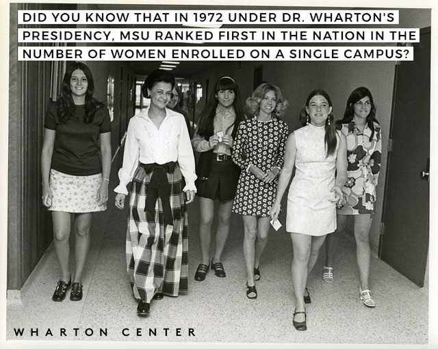 WhartonCenter's tweet photo. Happy Women's History Month! Check out this #TBT photo from when Dolores Wharton began her tenure as First Lady of Michigan State University.
We can't help but love their retro fashion! 🌸 ☮︎ ✌️#WomensHistoryMonth #IntersectionalHistory https://t.co/7YQQ21AmAK