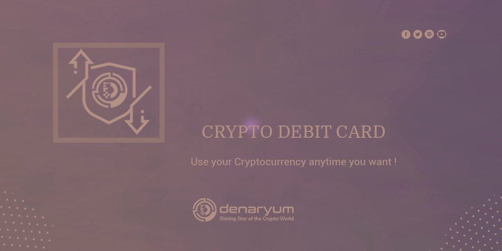 ▫️CRYPTO DEBIT CARD
Use your Cryptocurrency anytime you want. !

📲denaryum.com