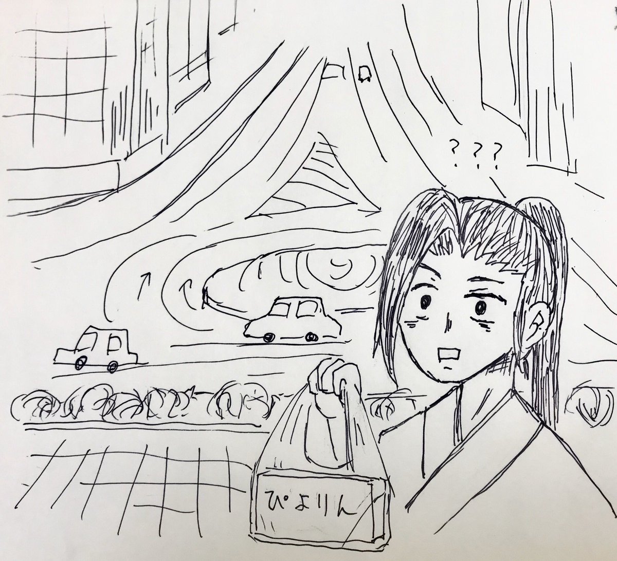 なんかさだちか描きたい…とボヤいてたら「名駅前のアレが無くなったことに驚いている神主描いてください」とリクエストがあったので描きました。たぶん大体の人は何がなんだかわからない、アレが無くなった名駅に戸惑う神主です。 