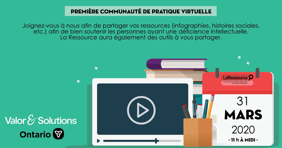 ressource_la's tweet photo. Une vidéoconférence qui présente des outils et ressources en français afin de bien soutenir les personnes ayant une déficience intellectuelle durant cette situation exceptionnelle. https://t.co/pnu41C1dOv https://t.co/tM1Mrw3bjp