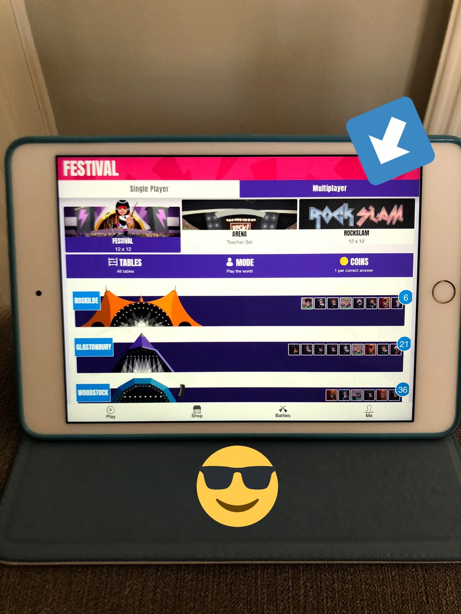 PinehurstP's tweet photo. Calling all pupils in Hazel Class - it’s your turn today! Mrs Platt has sent you a TT Rockstars challenge, can you beat her score of 20 correct answers? 🤔 You can find the challenge in the Rockslam section, under the multiplayer tab! Make @missrfry proud! #challengesent https://t.co/w3DnMgMG7l