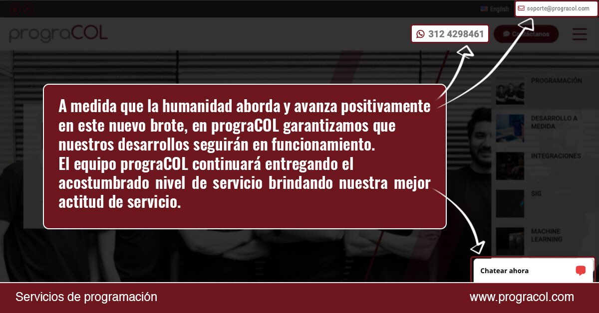 prograCOL's tweet photo. Nuestro compromiso contigo durante la crisis de COVID-19 https://t.co/tQm48fMkS8