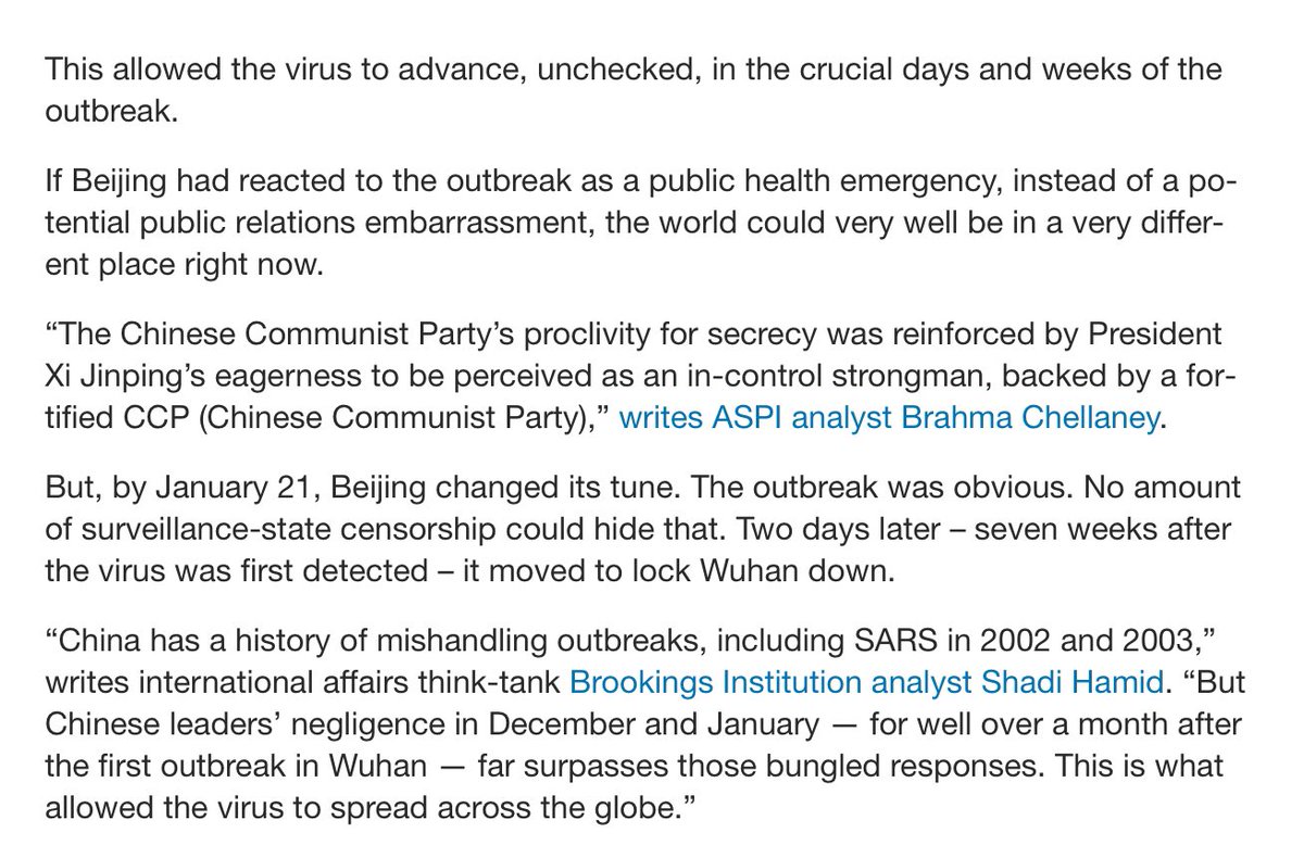 leftbrainworks's tweet image. From news.com.au
Hey, China. You could have reported straight away the  COVID19 outbreak. Shame on you. #chinesevirus #wuhanvirus