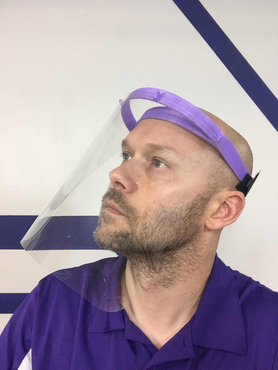 3D printed face shield. If you need one or many let us know. #3d #3dprint #life