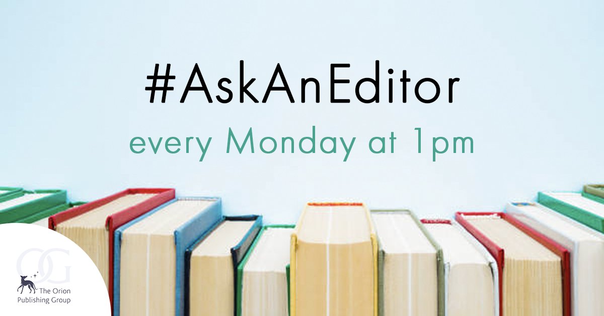 orionbooks's tweet image. We&apos;re hosting a series of Q&amp;amp;As with editors, authors &amp;amp; debuts over the next few months! 🗓️📚 Each Monday, Wednesday &amp;amp; Friday we&apos;ll be promoting upcoming books &amp;amp; giving some expert advice about the world of publishing. Watch this space! #AskAnEditor #AskAnAuthor #FirstBookFriday