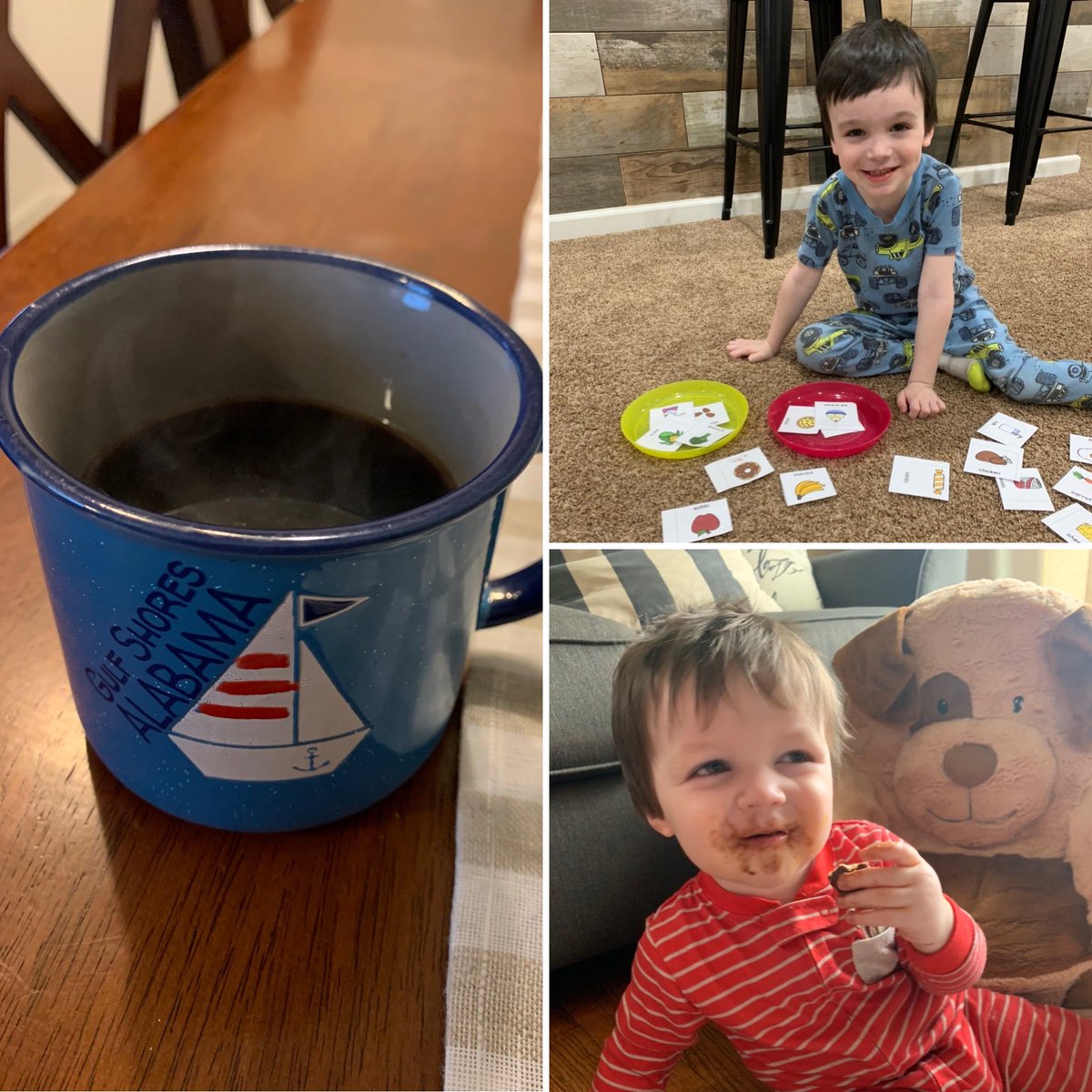 tracibushpe's tweet photo. But I’m back strong with #Thankfulthursday and these days I’ve been very thankful for my boys to entertain me and coffee to help me keep up. #virtualspiritweek @mooremustangs https://t.co/qPcs69Qao7