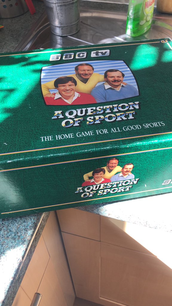 netheravon's tweet photo. A treat unpacked following our recent move #questionofsport #stayathome #homeententertainment #boardgames #bbc #familytime https://t.co/kBMt5qcgAt