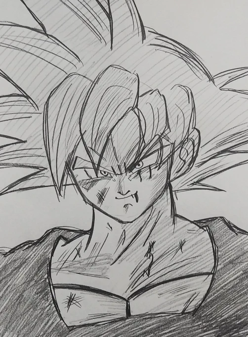 おひさ、ゴッド悟空

#ドラゴンボール
#お絵描き好きさんと繋がりたい  
#落書き 