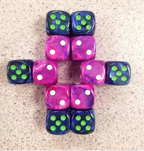 Terppom1985's tweet photo. LET'S TALK NUMBERS-  Ask your child:  How many do you see?  How do you see it?  Is there a short cut to tell how many without counting 1 by 1?  What equation would match this picture? @hcpss_ges https://t.co/pXp6O0q91Z