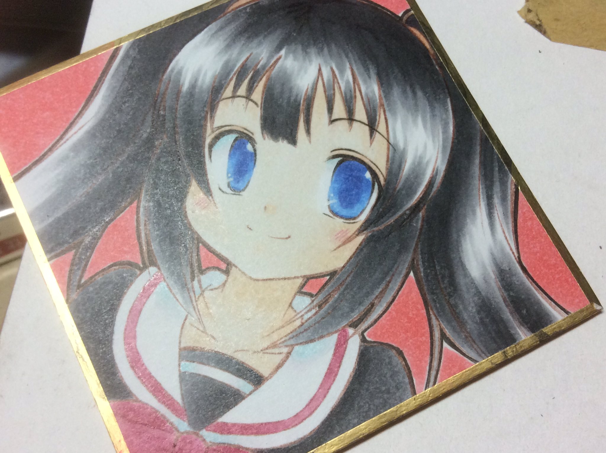 かずら イラストオーダー受付中 ヒデアキちゃん はじめて描きました ツインテ 可愛いですよね アナログイラスト コピック 戦国乙女 小早川ヒデアキ T Co Xs8ca7qxbf Twitter