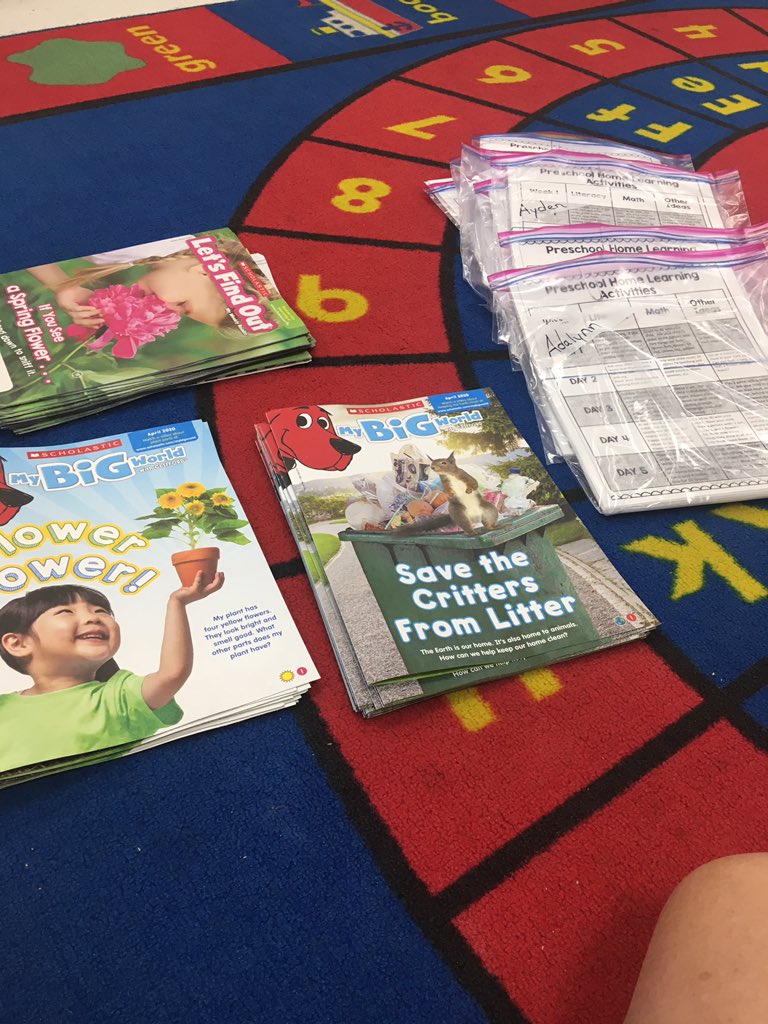 EOYPrek's tweet photo. Busy making at home learning packs for after Spring break @eotigers https://t.co/zAfnYQYlQk