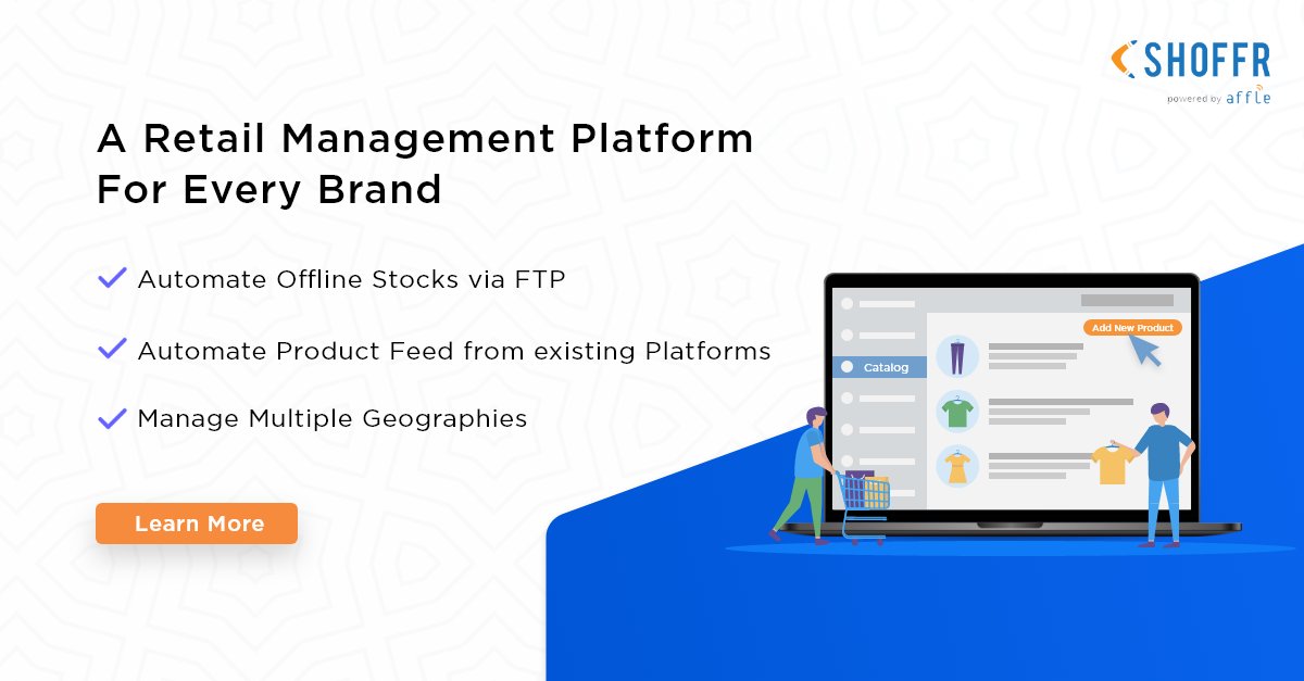Take your offline inventory, online via simple integrations and expose offline stocks across multiple customer channels.

A complete retail-focused content management system.

Learn more - shoffr.io/feedbus-platfo…

#RetailTech #OmnichannelRetail #Shoffr #O2O