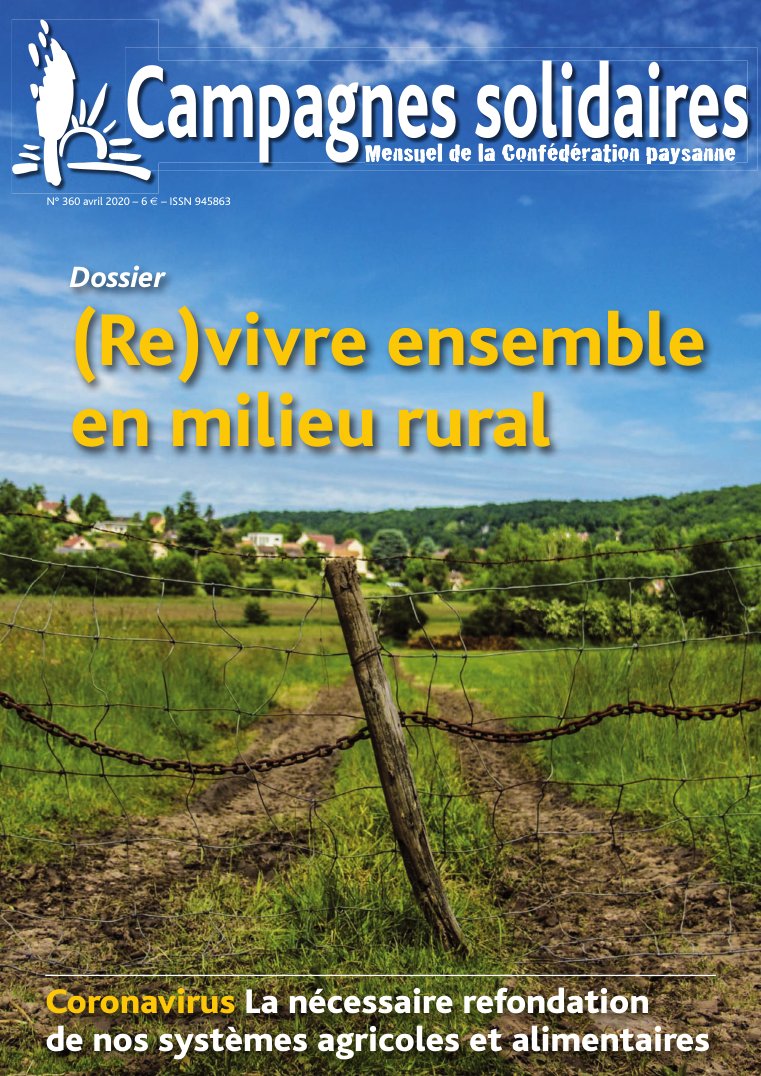 ConfPaysanne's tweet photo. Le dernier #CampagnesSolidaires paraît exceptionnellement ce mois-ci sur le site de @ConfPaysanne.
A lire et/ou télécharger gratuitement à l'adresse suivante :

https://t.co/bBDzLmnPCx https://t.co/xifPv3ybw9