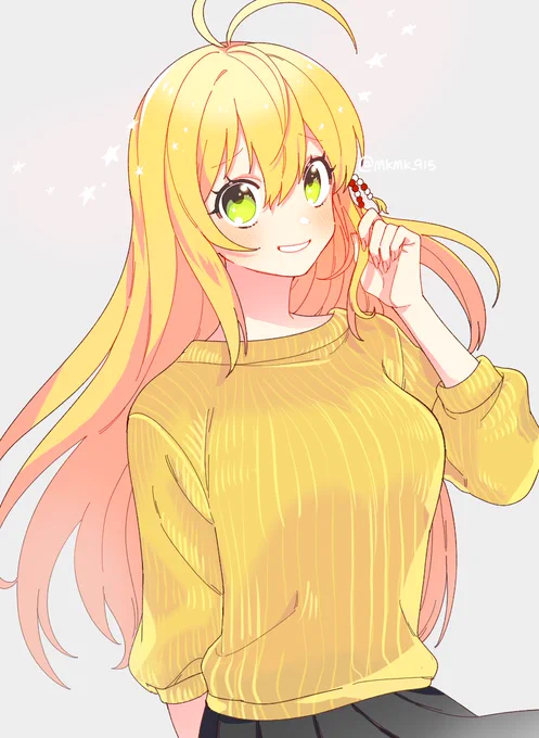 新衣装ではないけど、私が描いた私服マキちゃん見てくんないか? 