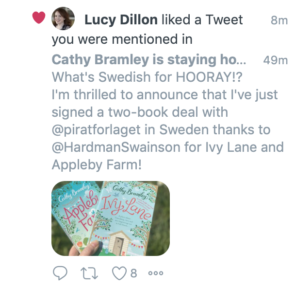 Härligt att se att Lucy Dillon gillar att Cathy Bramleys underbara böcker nu ska komma ut på Piratförlaget!