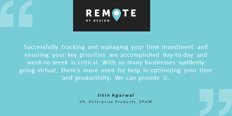 EPAMSystems's tweet image. In the #workfromhome present, collaboration has to be scheduled because spontaneous meetings in the hallway are no longer an option. How are you successfully tracking and managing your time investment? ow.ly/IorO50yVX0K
#RemoteByDesign