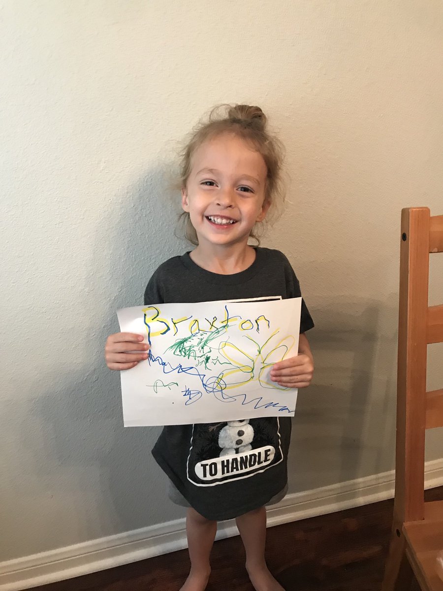 nikkisyoung's tweet photo. Tracing our name! Drawing things that fly! #GISDgoodthings Thank you Ms. Komila for the Circe time video! We miss Eagle Wings, our teachers and friends! https://t.co/gUQapHUATF